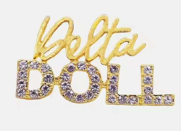 Delta Doll Gold Pin