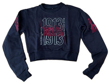 Load image into Gallery viewer, Black. Educated. Diva. Cropped Sweatshirt
