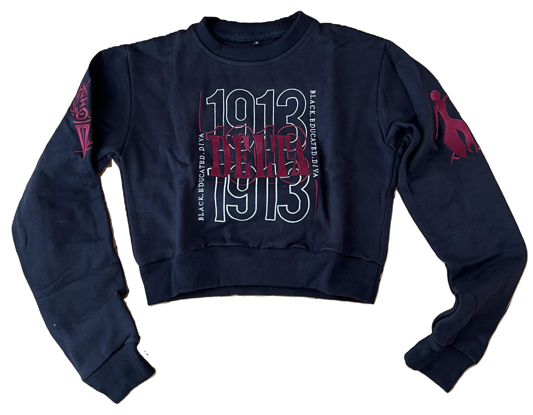 Black. Educated. Diva. Cropped Sweatshirt