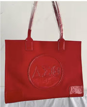 Load image into Gallery viewer, Black Nylon Tote Bag – Glossy Emblem Edition
