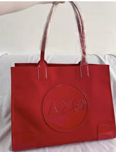 Load image into Gallery viewer, Black Nylon Tote Bag – Glossy Emblem Edition
