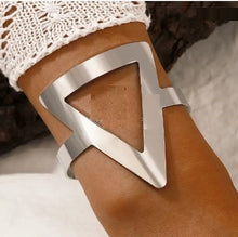 Load image into Gallery viewer, Pyramid Cuff Bracelet in Gold or Silver
