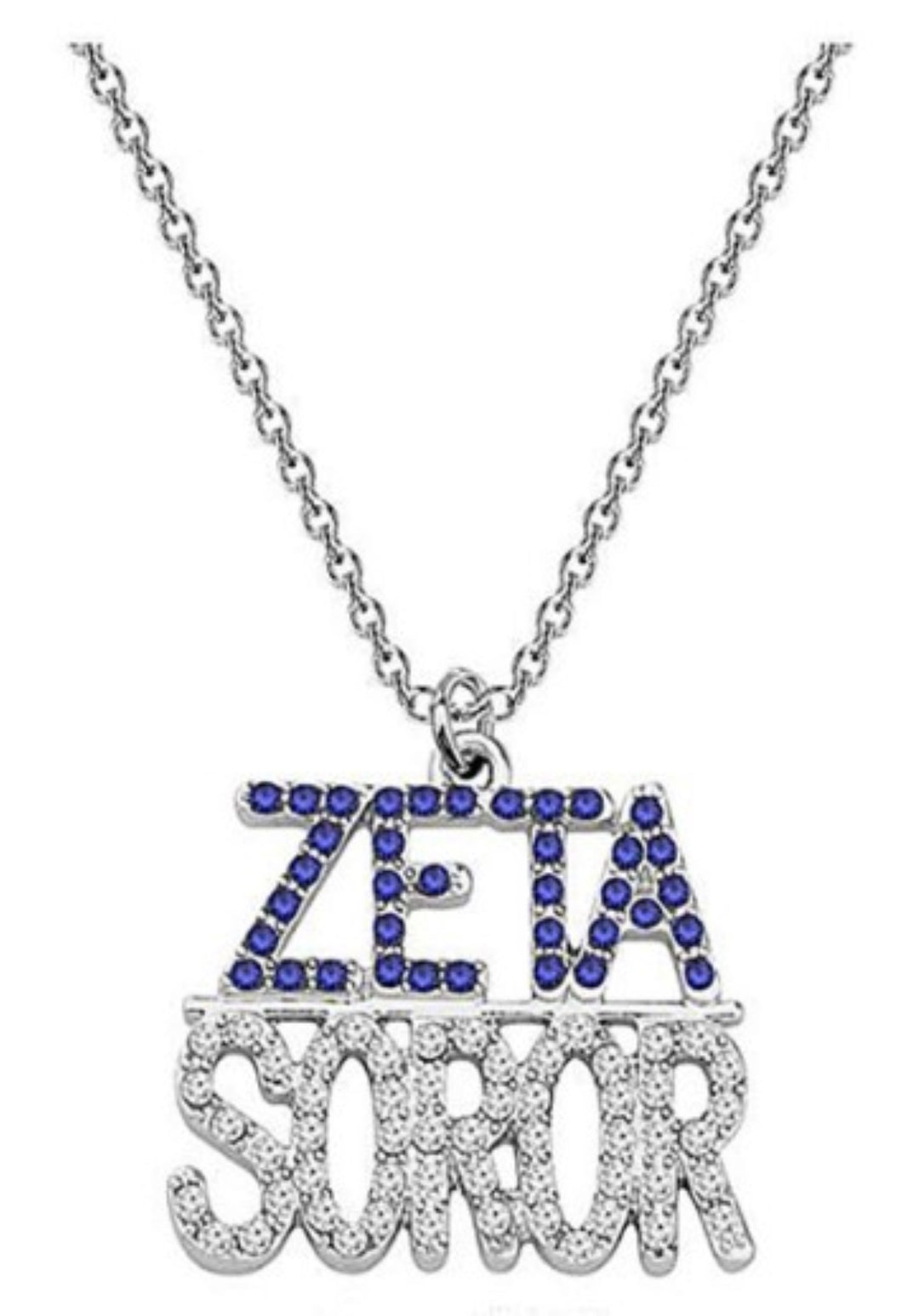 Zeta Soror Bling Necklace – Show Your Zeta Phi Beta Pride in Sparkling Style