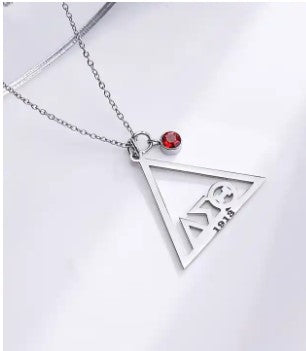 Greek Letter Pyramid Necklace