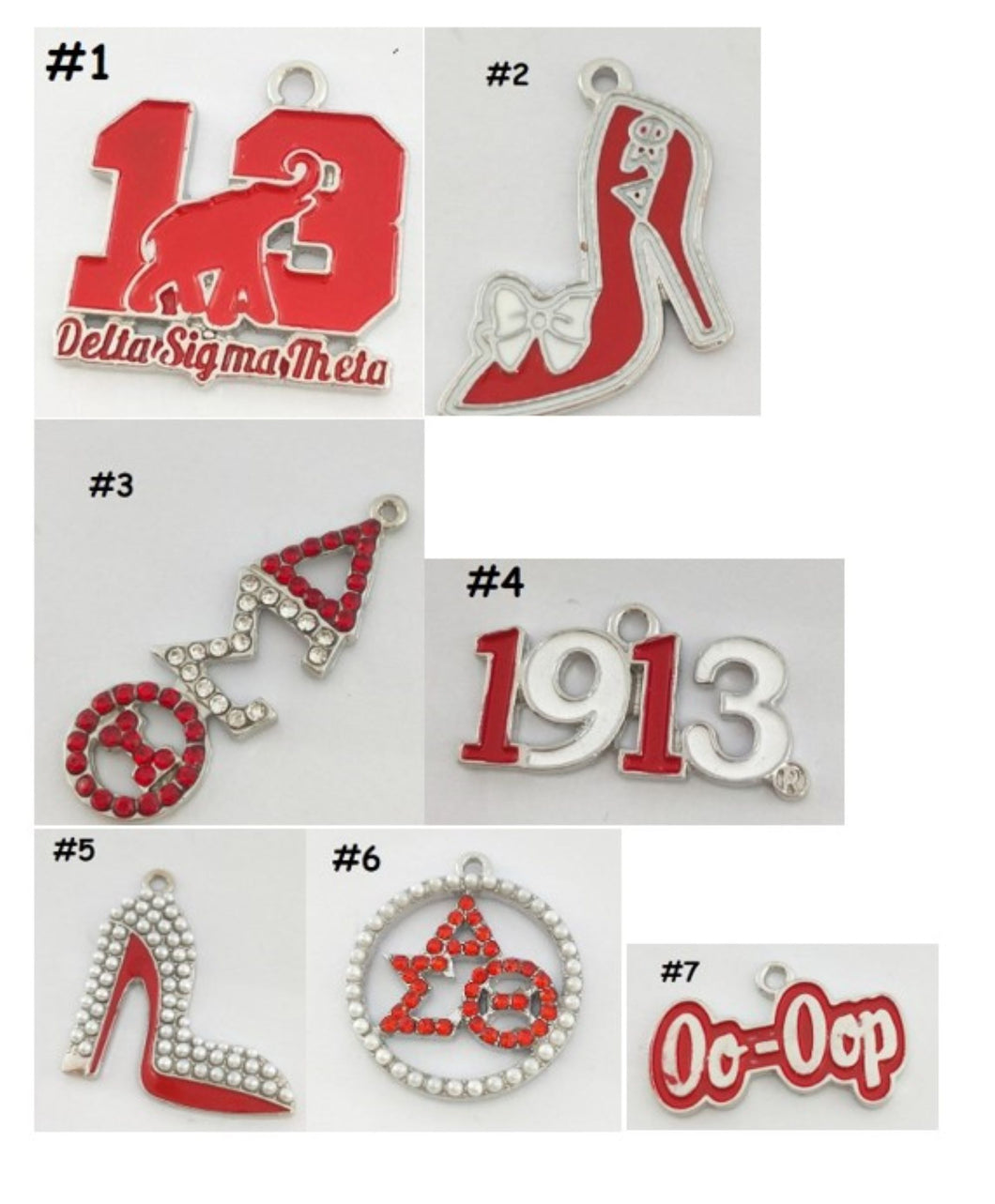 Delta Sigma Theta Individual Charms for Bracelets & Necklaces