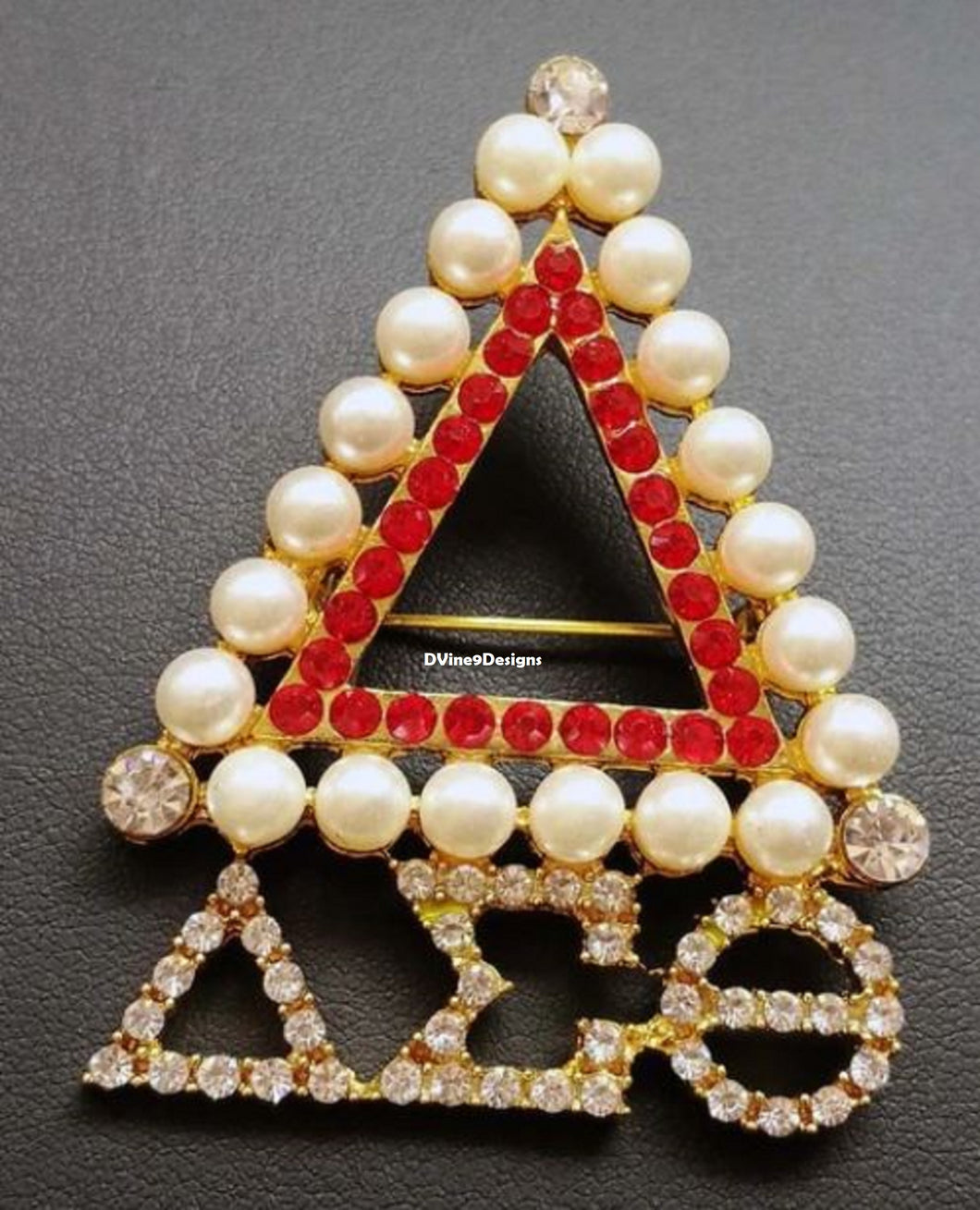 Rhinestone & Pearl Pyramid