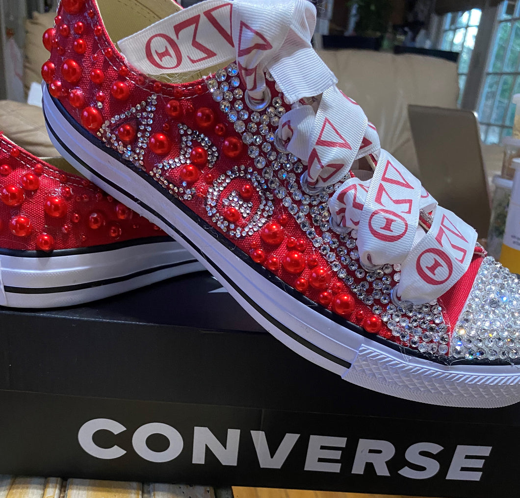 Custom Rhinestone DST Chucks